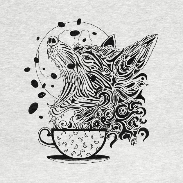 Coffee Wolf by Artist Layne